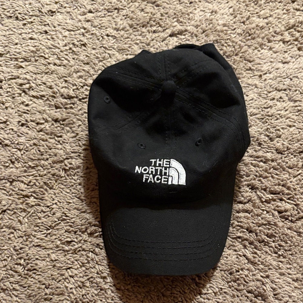 The North Face Black Cap with White Logo